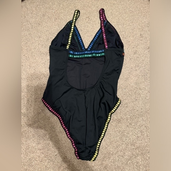 Blanca black and multicolor one piece swimsuit size 10 - Picture 6 of 9